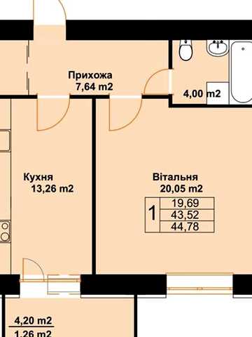 Продаж 1к Квартира Млинарська вулиця ЖК Бавария