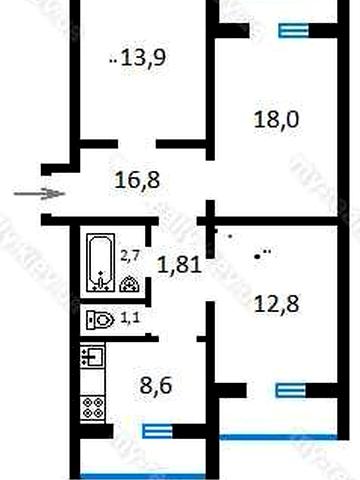3 ком. квартиру, серия Т4 80,3 м² ул. Героев Днепра. Без комиссии! ЖК Оболонь
