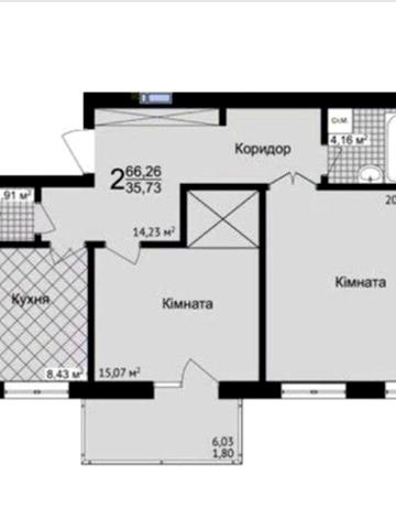 2-х кімнатна новобудова ЖК Зелені пагорби