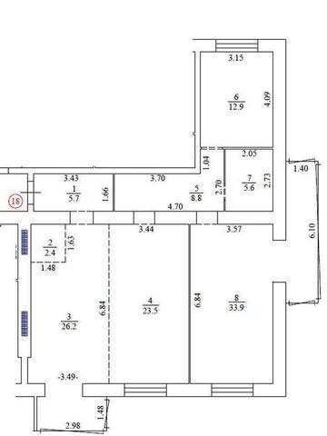 2х кімнатна + кухня-вітальня 118,6 м² в ЦЕНТРІ (Преміум клас) ЖК Оазис