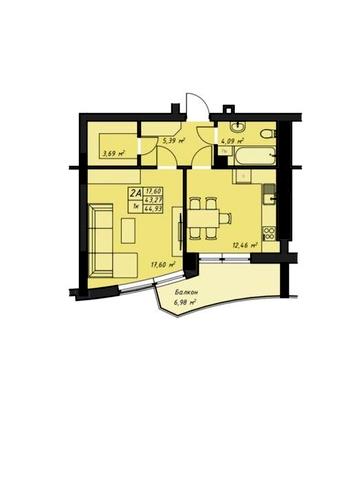 1 кімнатна квартира на ВИПЛАТУ. Ціна від забудовника ЖК Amber Park ЖК Amber Park