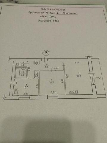 Продам квартиру двокімнатну