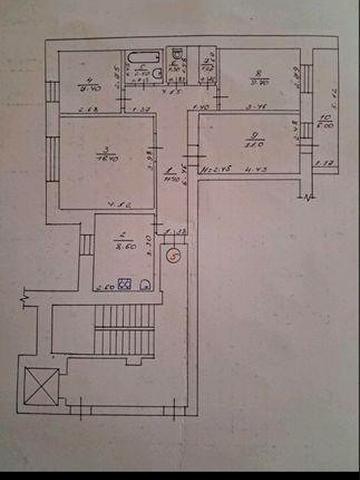 4 кімнатна квартира 73 кв. м.  , м.Гайсин