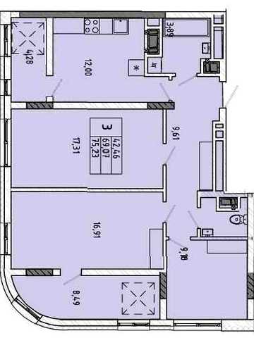 Продаж 3-кім квартири по вул Миколайчука