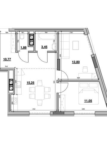 Продаж 2 кім. квартира 53,8 м2, ЖК Вілла Погулянка, м. Львів ЖК Вілла Погулянка