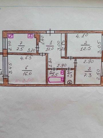 Обмін 3-ох кімнатної квартири на 2-у кімнатну або продам