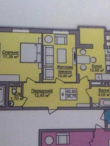 Продаю 2-х кімнатну новобудову, вул. Чкалова 13, переуступка ЖК Місто мрій