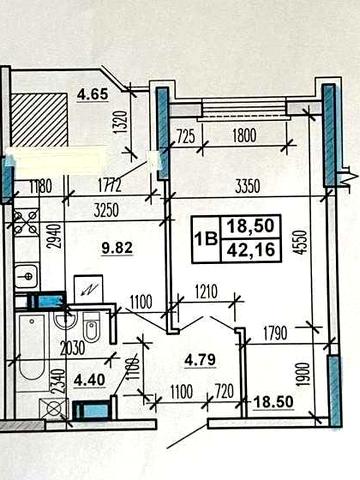 Однокімнатна біля Любави