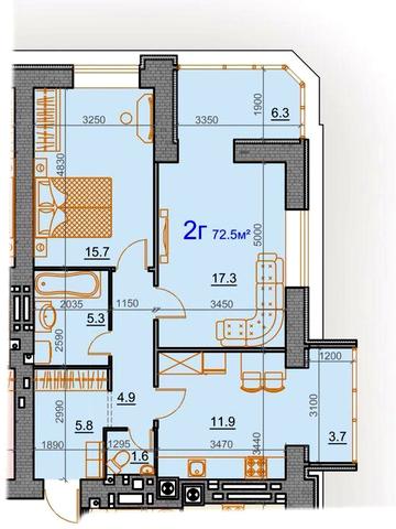 2к.квартира/72.6 м2/ЖК Курортний/єоселя/Переуступка ЖК Курортний