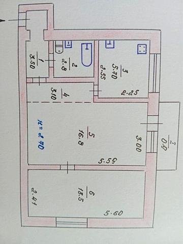 Двокімнатна квартира в затишному та безпечному місці, під ремонт.