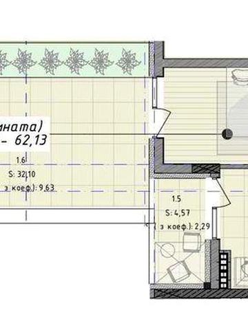 Продаж 1 кім.квартири з терасою в новобудові ЖК Кленовий двір ЖК Кленовий двір