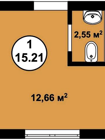 Квартира 15.21 кв. м. | Забудовник | ЖК Aura park | Без комісії ЖК Aura park