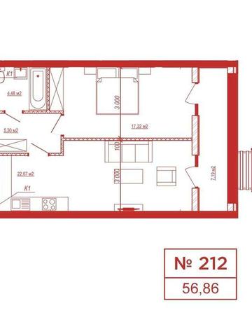 1-кімн. від забудовника. 57 м2. Готовий будинок. ЖК «Crystal Avenue»