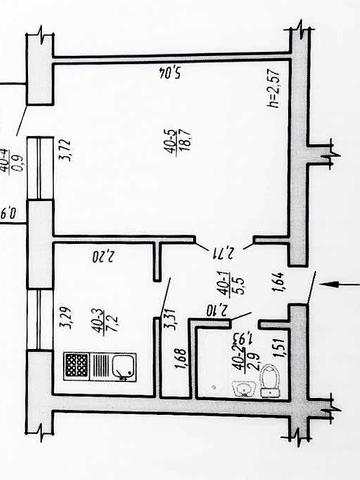 1-кімнатна квартира по вул. Центральна (біля мосту)
