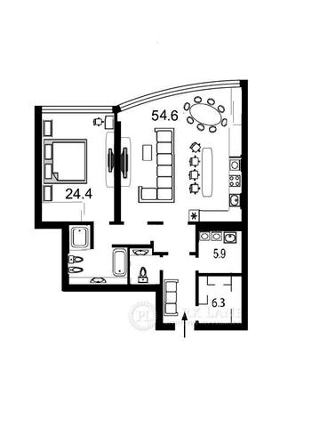 оренда квартири без% 123м ремонт Кловський Спуск 7 ЖК Carnegie Tower