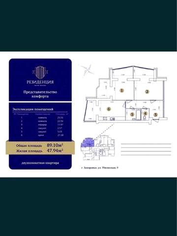 Квартира в ЖК Резиденція 92 кв.м ЖК Резиденція