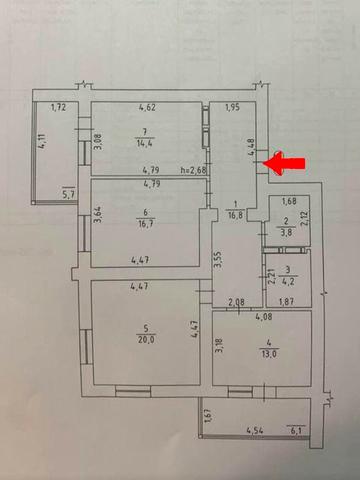 Продаж гарної 3-х кімнатної квартири вул.Г.Дніпра,53/4 ЖК Перлина Черкас