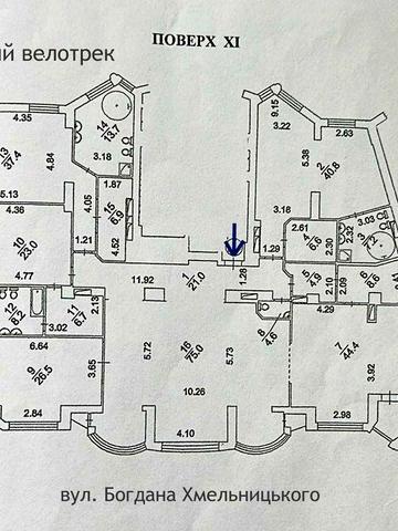 Богдана Хмельницького 58А, квартира на весь поверх з 2 паркомісцями ЖК Фундуклеївський