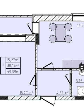 Продаж 1 кім.квартири в новобудові м.Пустомити, ЖК Сонячні Пагорби