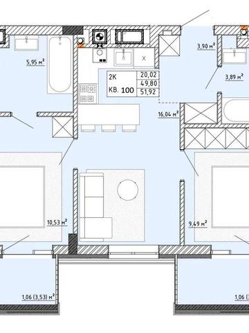 Продаж 2 кімнатної в новобудові ЖК Тихий Львів, Пустомити