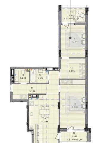 Продаж 2 кім.квартири від забудовника в новобудові вул. Шевченка