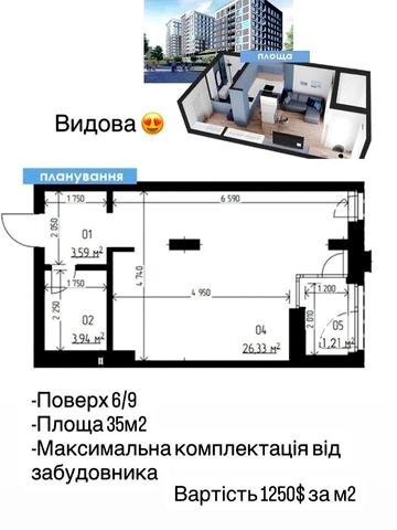 Продаж квартири в новобудові у ТОП локації поруч центру