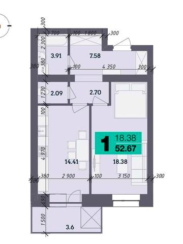 ЖК Стандарт 53м2 здана секція без податку середній поверх ЖК Стандарт