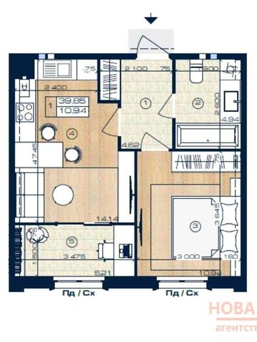 Продаж 1к квартира 39.85м² ЖК Оксфорд, буд А-2, [3 поверх] БЕЗ КОМІСІЇ ЖК Оксфорд