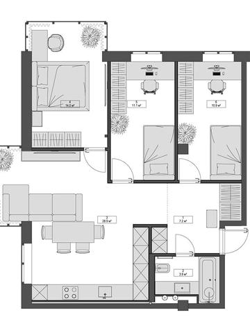 Продаж 3к Квартира Ольгерда Бочковського (Пушкіна Генерала) вулиця ЖК на Генерала Пушкина