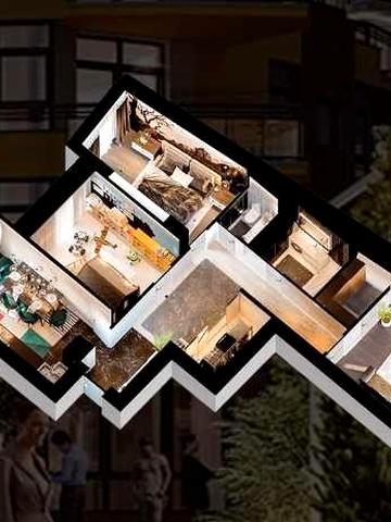 3 ОКРЕМИХ спальні та велика кухня ЖК Amber park