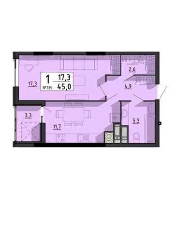 Продаж 1-кімнатної квартири з виглядом на озеро ЖК SvitLand Residences