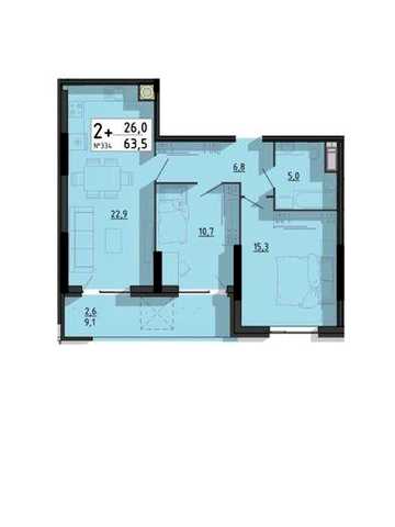 Продаж 2-кімнатної квартири з виглядом на озеро ЖК SvitLand Residences