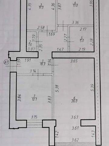 Оренда 3-х квартира 79 m² під склад або щось інше без ремонту