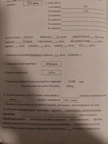 Продам свою 2х комнатную