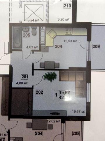 Продам 1 кімнатну квартиру з коміркою в ЖК Абрикос ЖК Абрикос