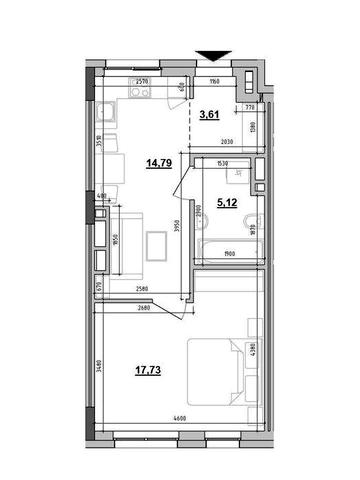 Продаж 1 кім. квартира 41,25 м2, ЖК BigBen, м. Львів ЖК BIG BEN