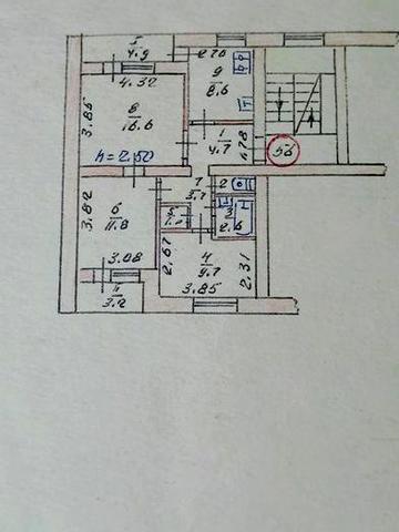 Продам 3-х. комнатную квартиру под ремонт..