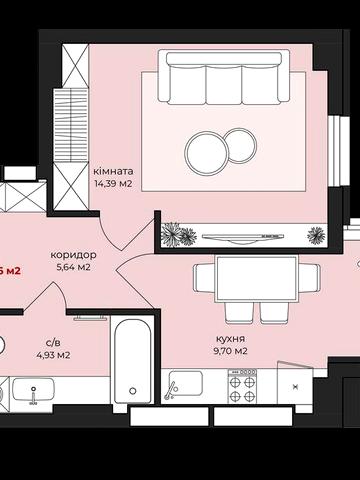 Продаж 1-кімнатної квартири в ЦЕНТРІ ЖИТОМИРА ЖК Дім на Грушевського