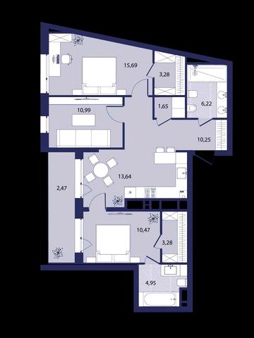 3к квартира з терасою в ЖК РЕМ ЖК РЕМ