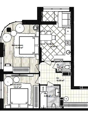 2 комнатная квартира в сданном ЖК "Sea Town" на Сахарова/ Заболотного! ЖК "Sea Town"