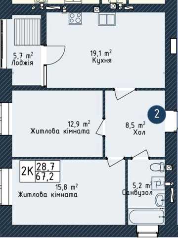 2-ком. квартира! 10 минут до центра! Рассрочка до 48 месяцев! ЖК Одесса Сити