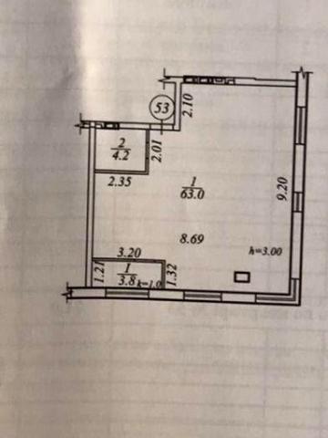 Продам 2к. 71м2 в ЖК на Гончара д.40, 6/10, цена 83780у.е.