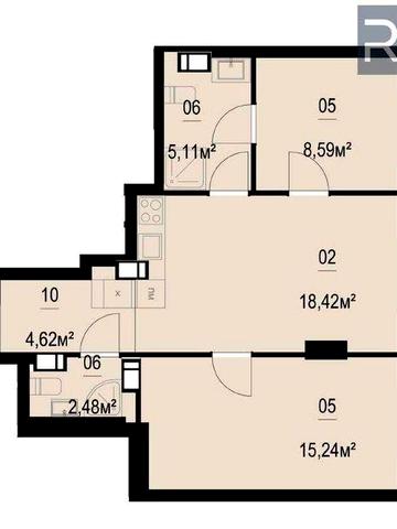 без % Продаж 2к квартири ЖК Boston 54.46м2 пр-т Степана Бандери, 14Б ЖК Boston