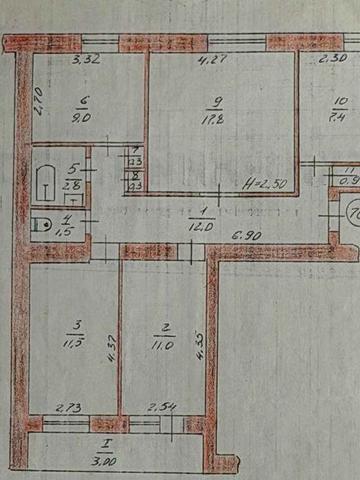 Продаж 4-кімнатної квартири 
 м. Стрий, вул. Січових Стрільців
