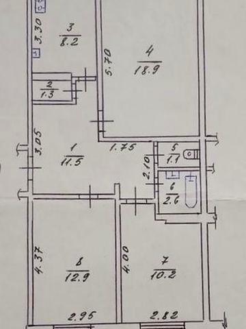 Продам 3к улучшенку 70м с  квадратным холлом, ХТЗ, Рогань, Класс