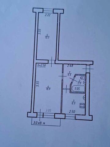 Продається 2 кімнатна квартира в цегляному будинку м.Бурштин