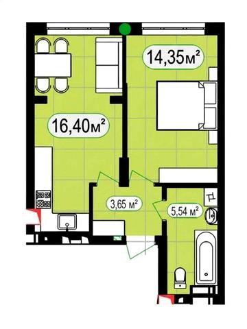 Нова квартира в жк 7я, Провулок Надії 3А , 41 метр. ЖК 7я