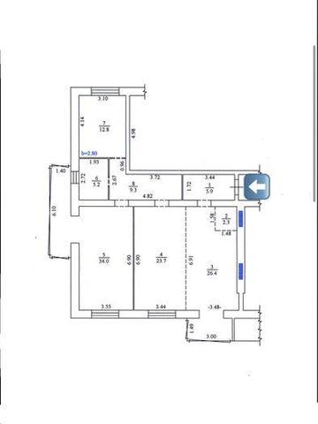Продаж 3-кімнатної, Новобудова, Індивідуальне опалення, Центр, 119м2 ЖК ОАЗИС