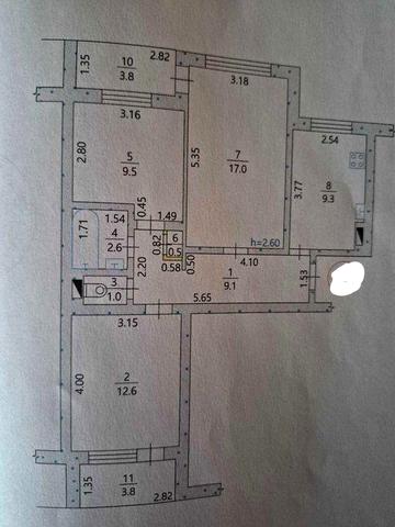 Продам 3-х кімнатну квартиру м.Зміїв