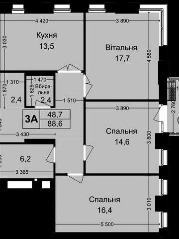 Продаж 3 кімнатної  квартири, Вінниця, ЖК Central Park, будинок 6 ЖК Central Park Vinnytsia